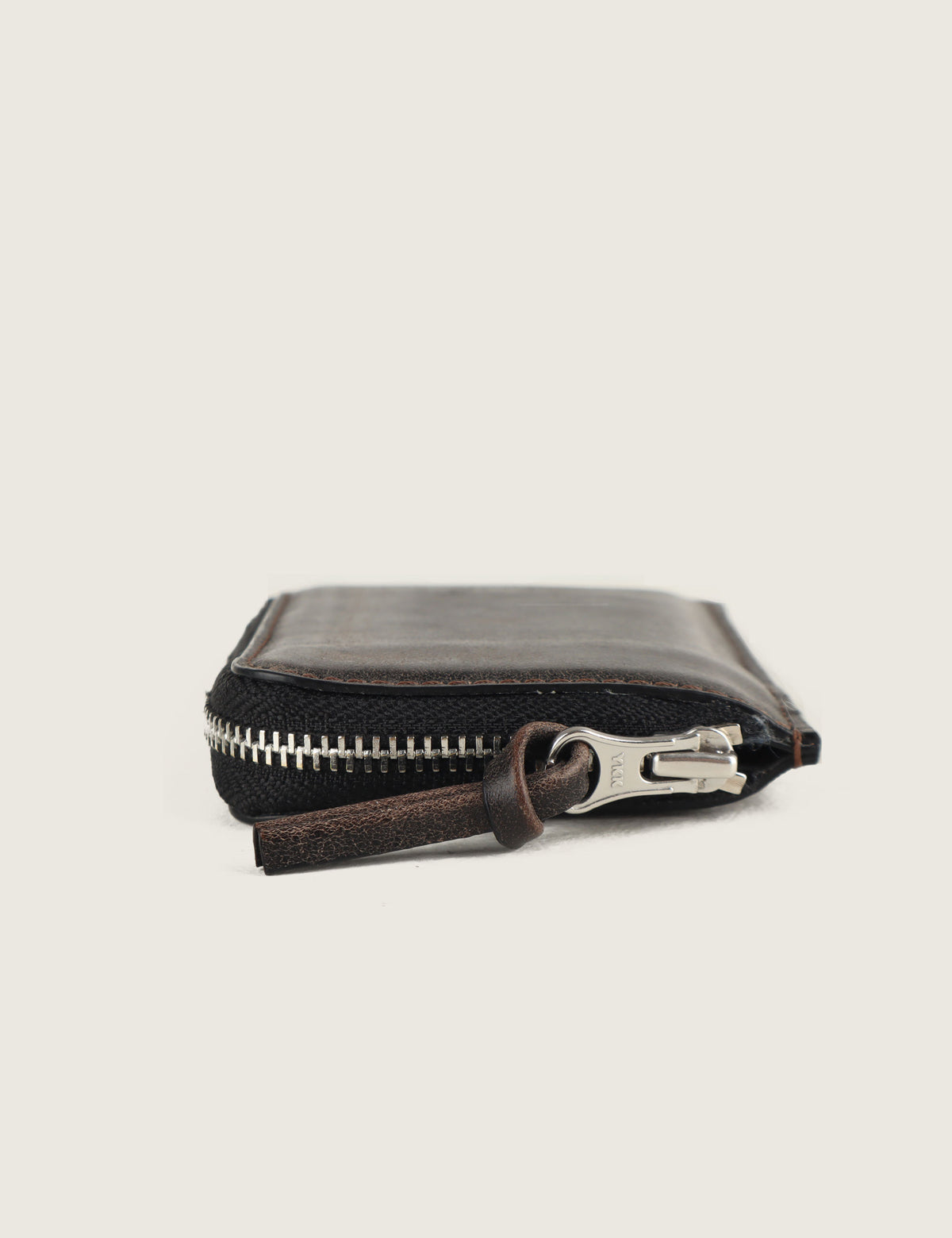 Vintage Leather Zipper Wallet