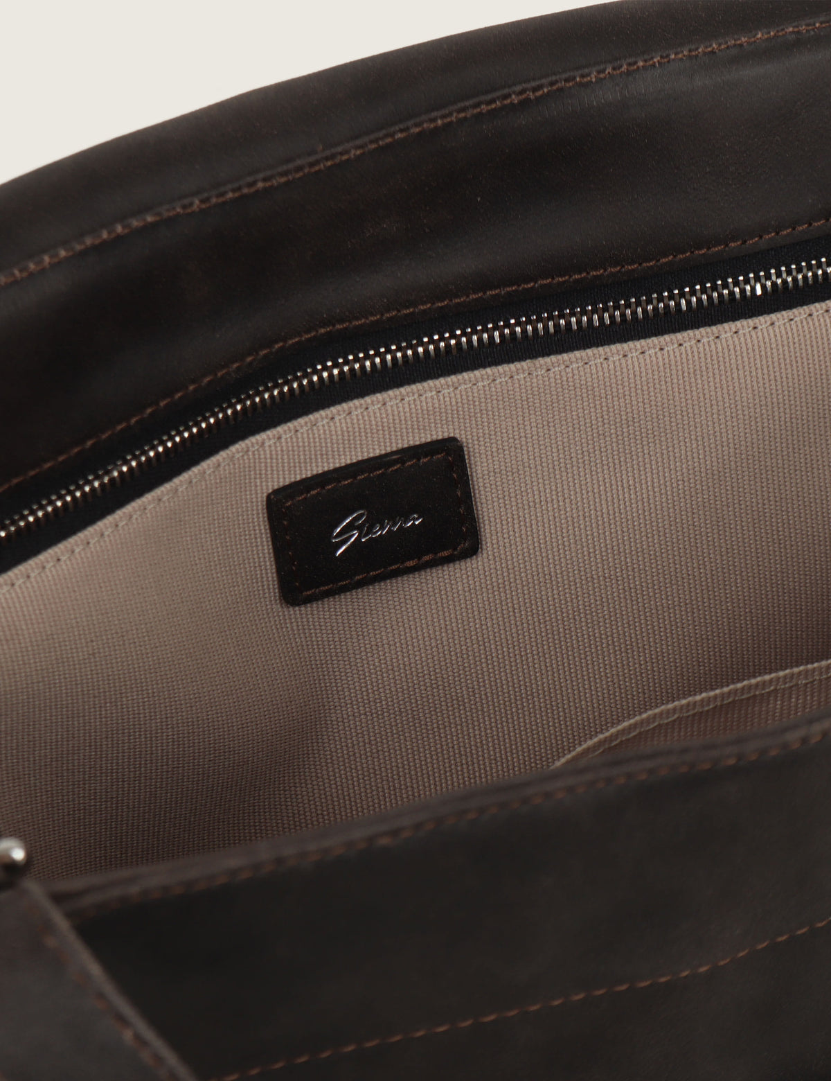 Vintage Leather Pocket Flap Bag — Medium