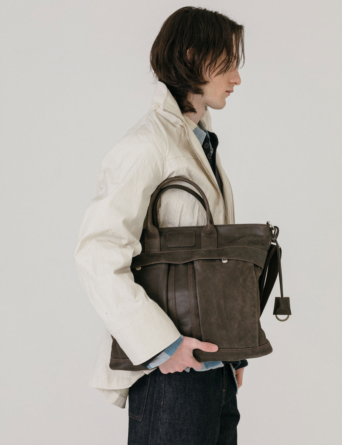 Vintage Leather Helmet Bag