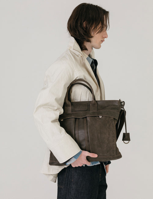 Vintage Leather Helmet Bag