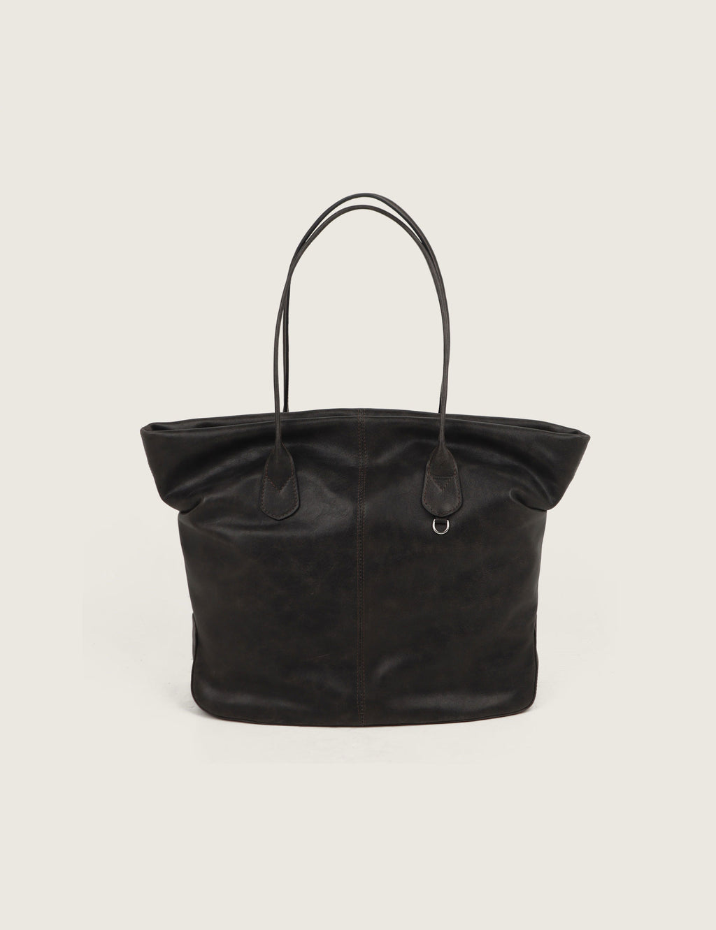 Vintage Leather Wrinkle Shopper Bag