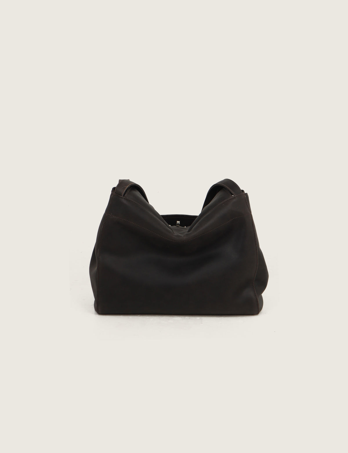 Vintage Leather Pocket Flap Bag — Medium