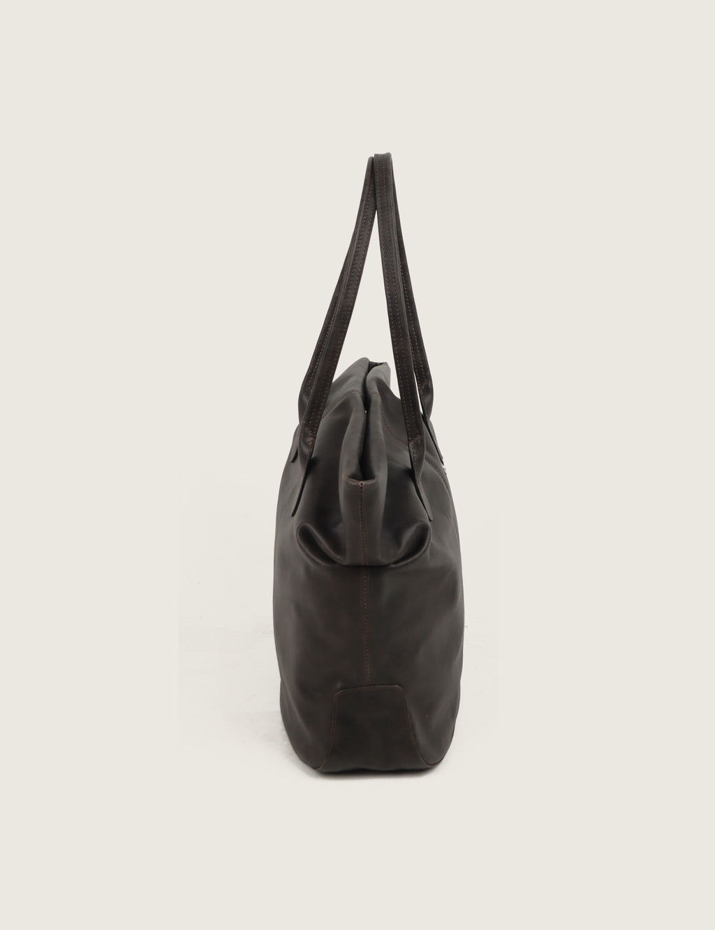 Vintage Leather Wrinkle Shopper Bag