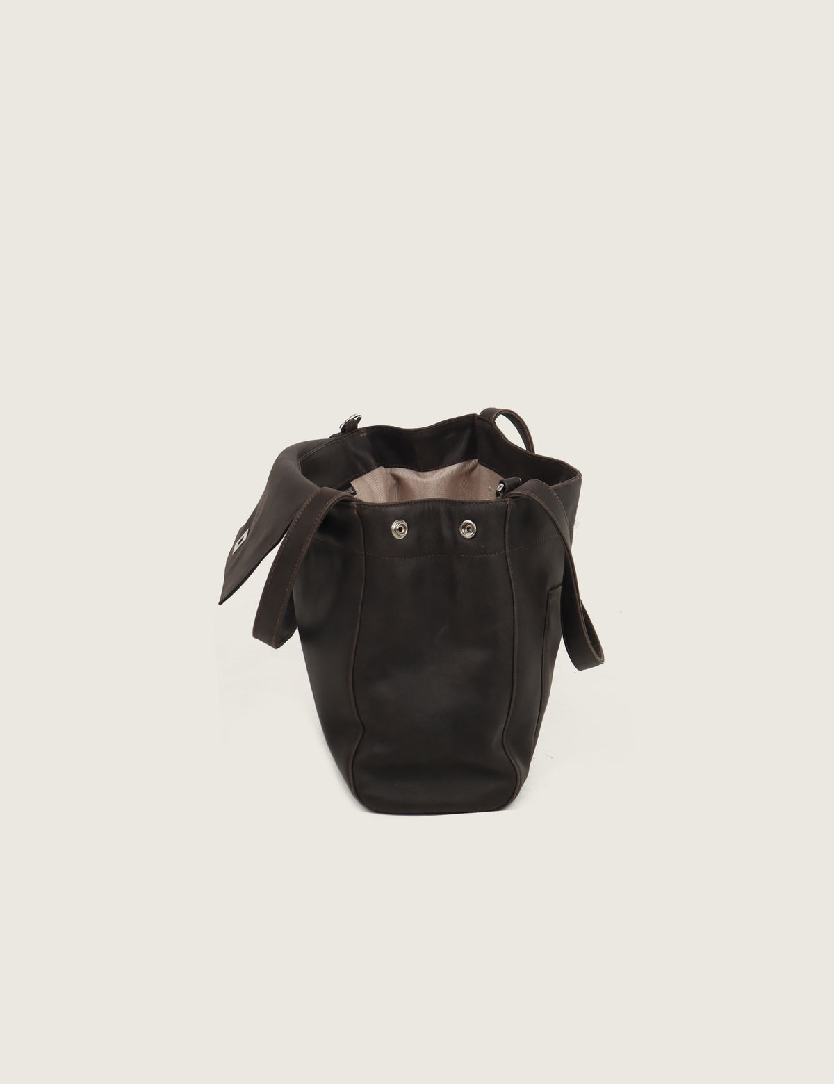 Vintage Leather Pocket Flap Bag — Medium