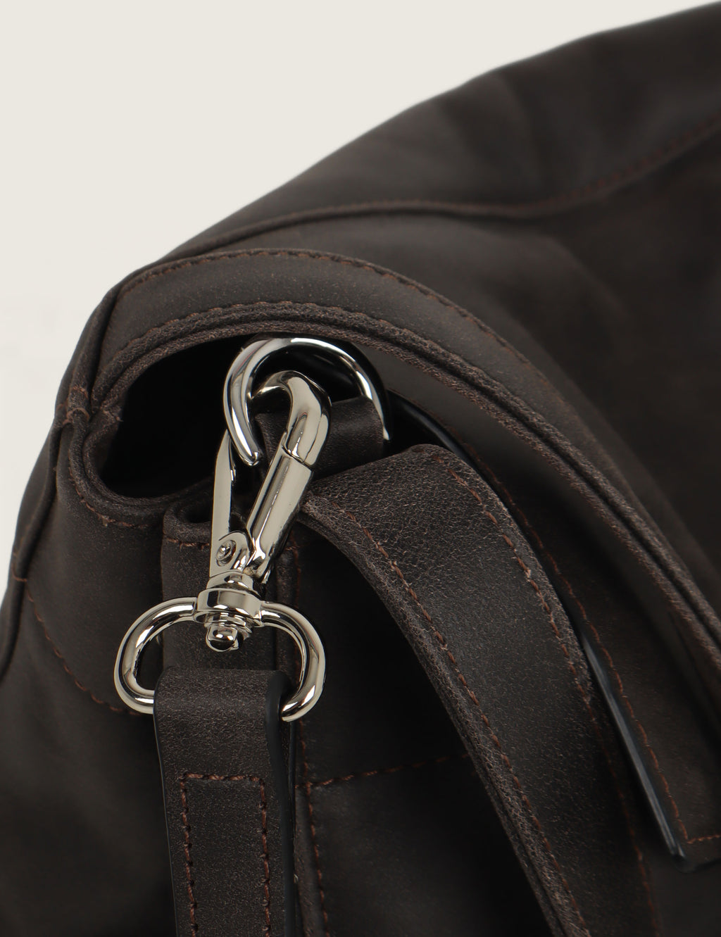 Vintage Leather Pocket Flap Bag — Medium