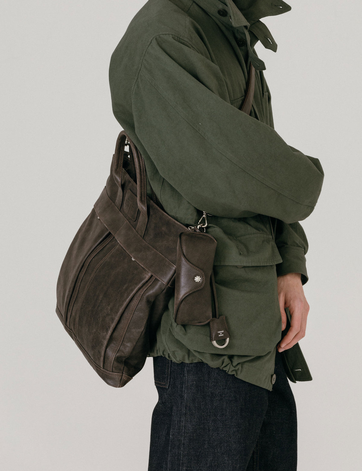 Vintage Leather Helmet Bag